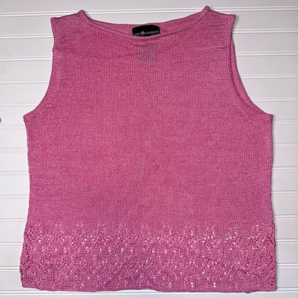 Vintage Sag Harbor Coral Sleeveless Size XL